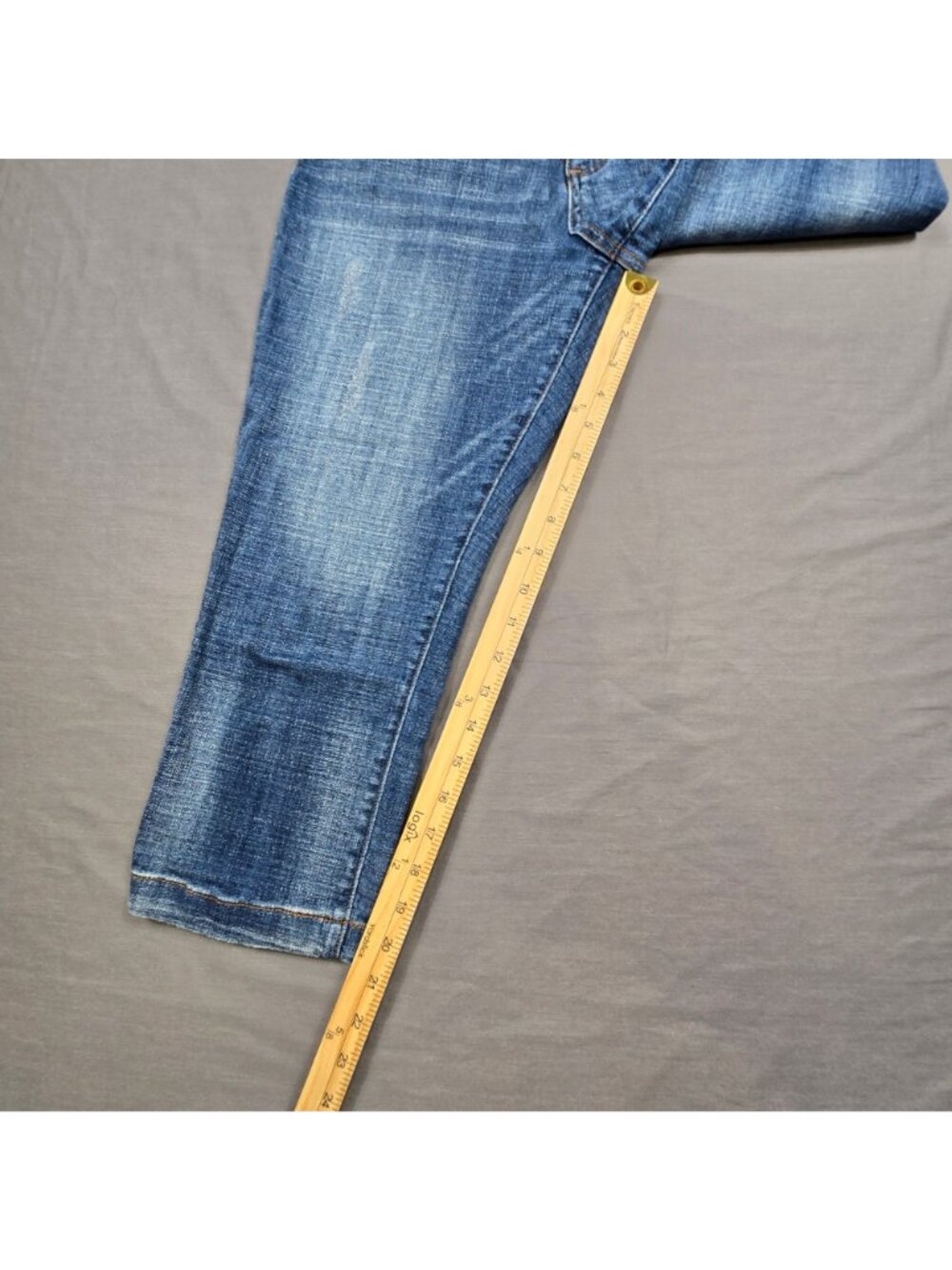 Kut From The Kloth Womens 12P Lauren Crop Straight Leg Petite Jeans Medium Wash - Picture 4 of 6